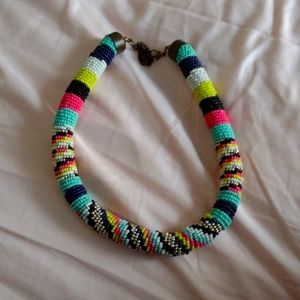 Colorful Beaded Chunky Necklace